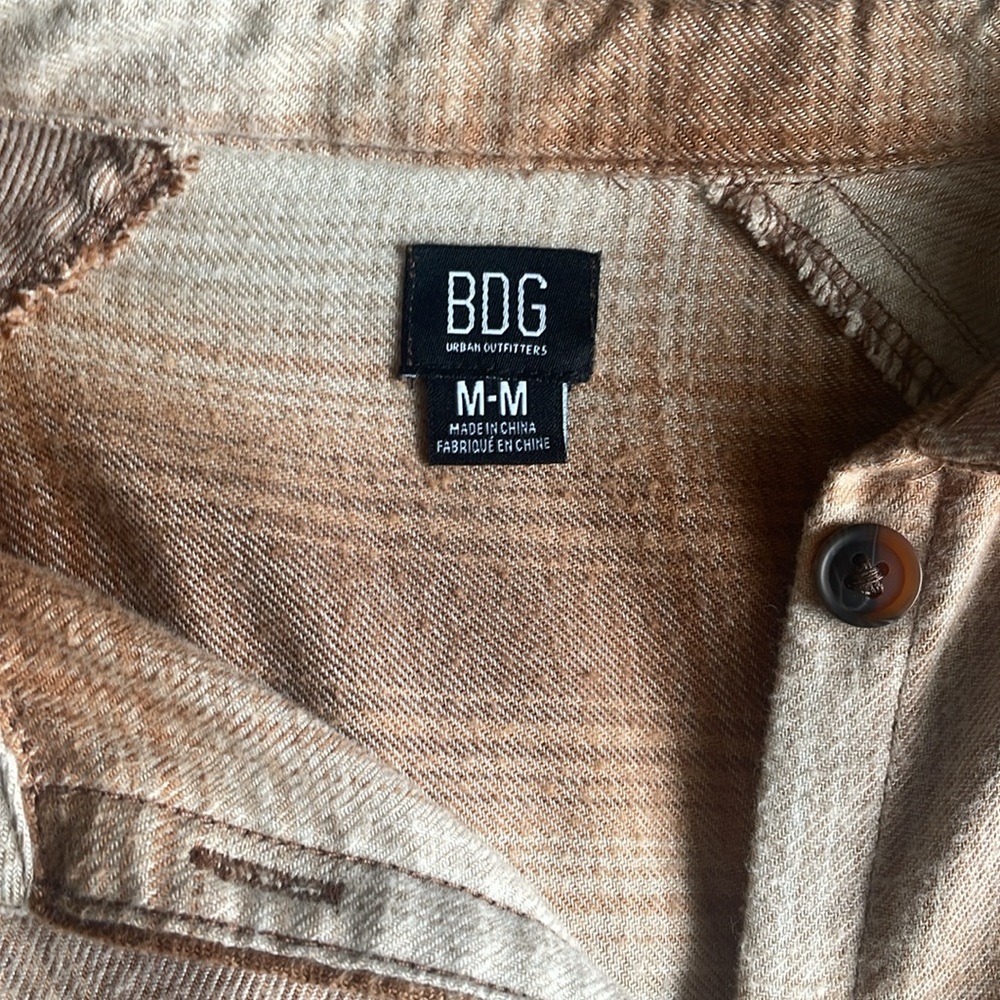 Plaid Button-Up Shirt in Brown by [Brand] - Picture 2 of 4